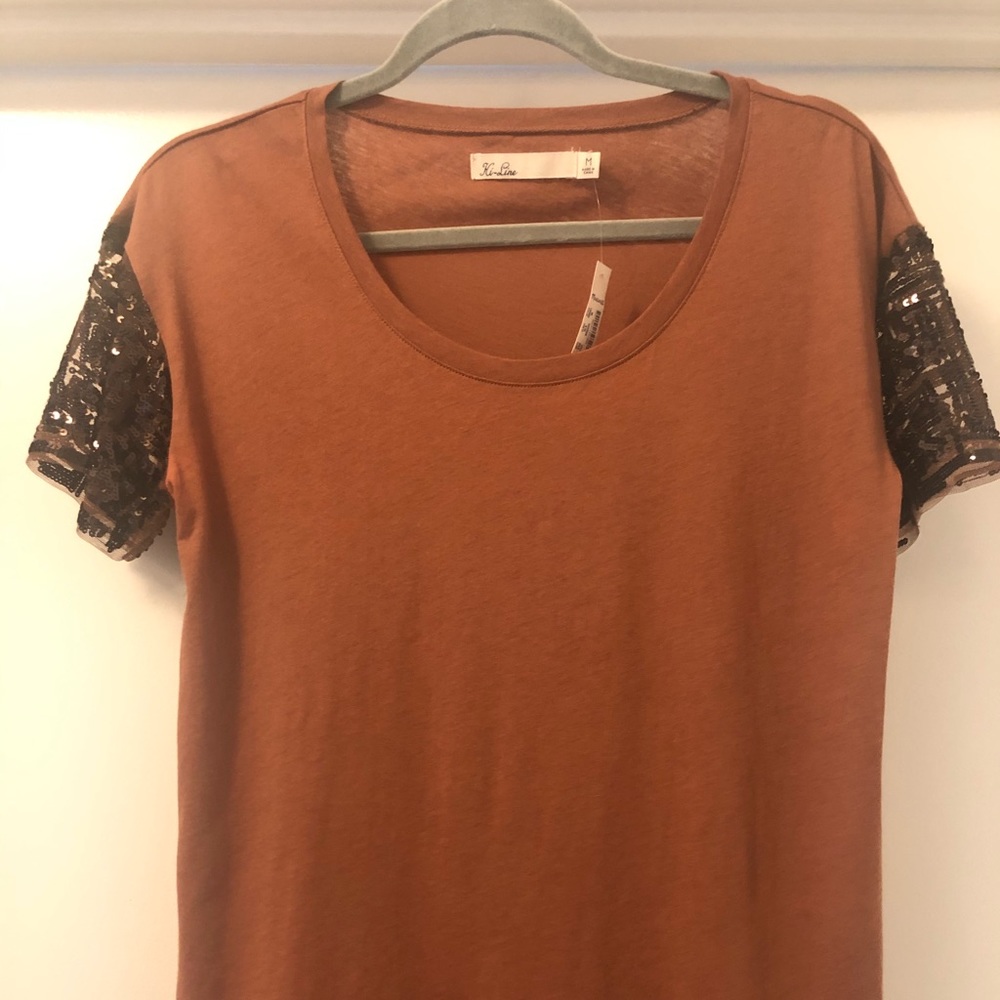 Women’s Sequin Sleeve T-Shirt
